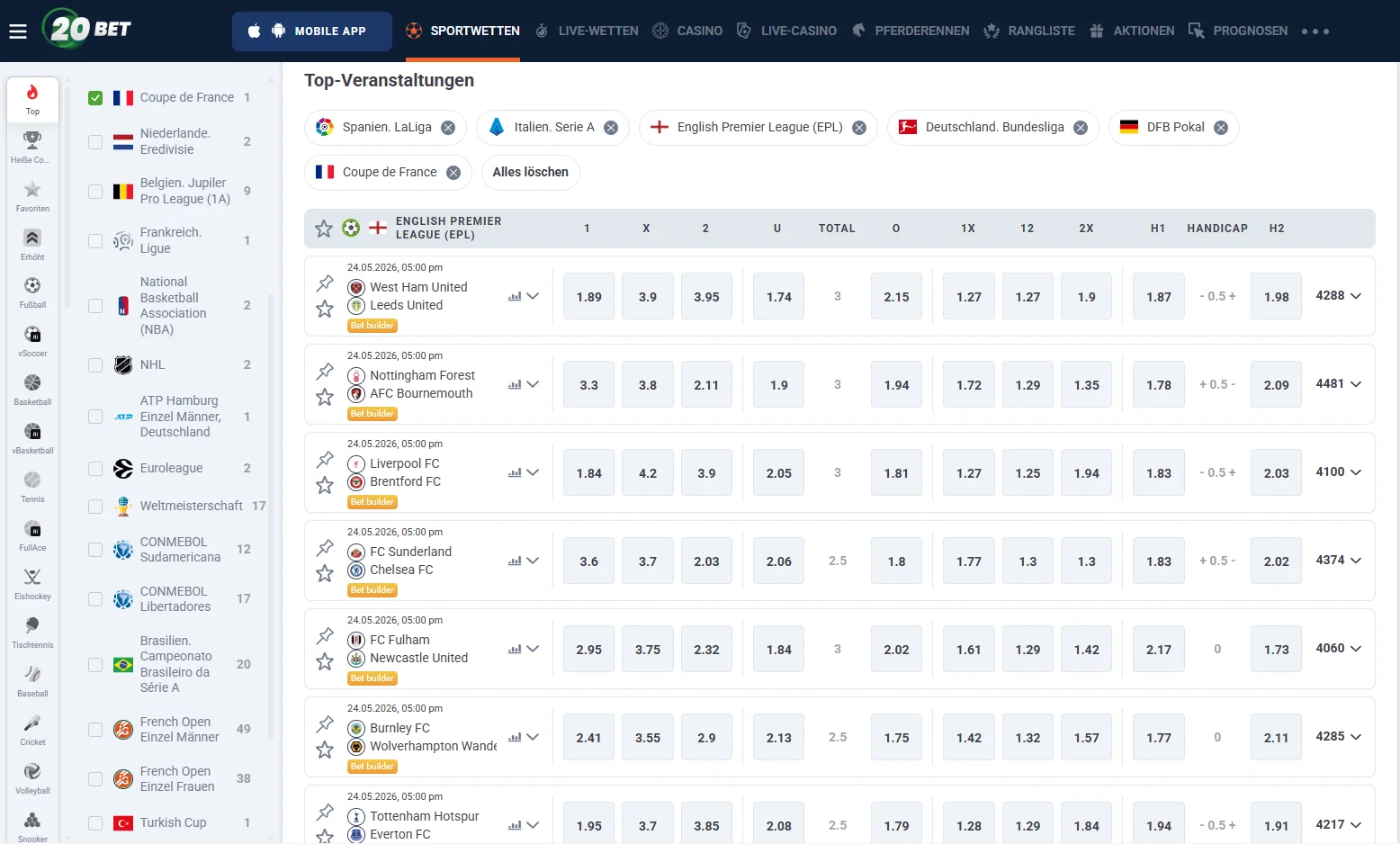 Sportwetten ohne OASIS Anbieter